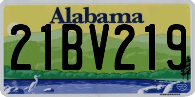 AL license plate 21BV219