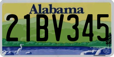 AL license plate 21BV345
