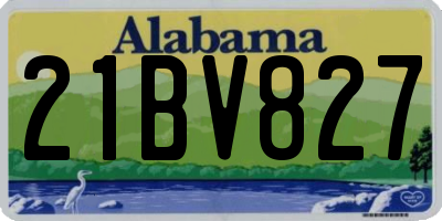 AL license plate 21BV827