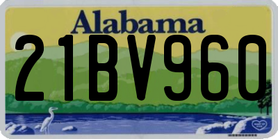 AL license plate 21BV960