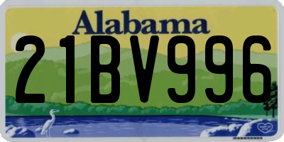 AL license plate 21BV996