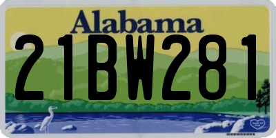 AL license plate 21BW281