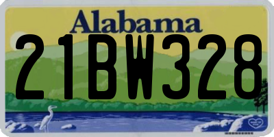 AL license plate 21BW328