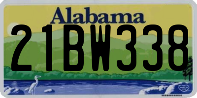AL license plate 21BW338