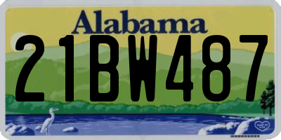 AL license plate 21BW487