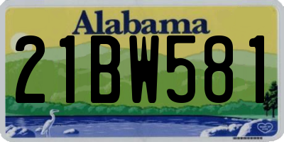 AL license plate 21BW581