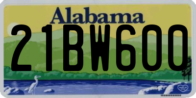 AL license plate 21BW600
