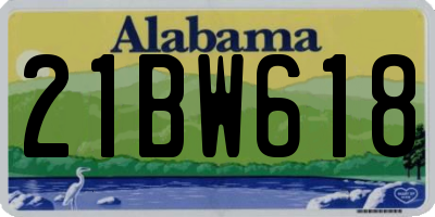 AL license plate 21BW618