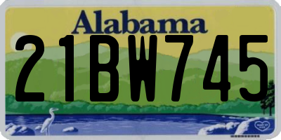 AL license plate 21BW745