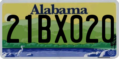 AL license plate 21BX020