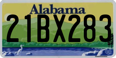 AL license plate 21BX283