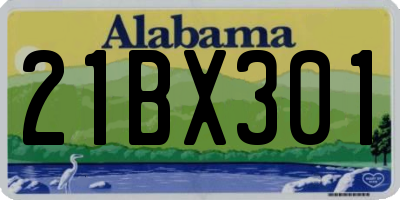 AL license plate 21BX301