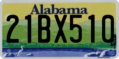 AL license plate 21BX510