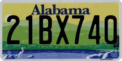 AL license plate 21BX740