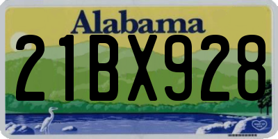 AL license plate 21BX928
