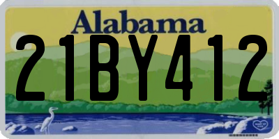 AL license plate 21BY412