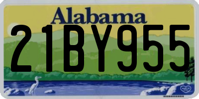 AL license plate 21BY955