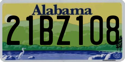 AL license plate 21BZ108
