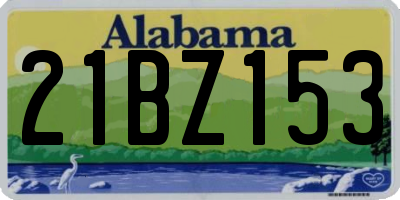 AL license plate 21BZ153