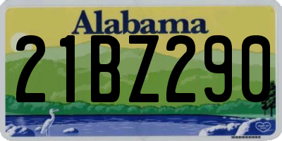 AL license plate 21BZ290