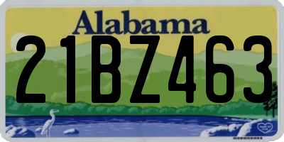 AL license plate 21BZ463