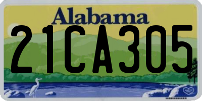 AL license plate 21CA305