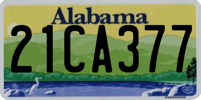 AL license plate 21CA377