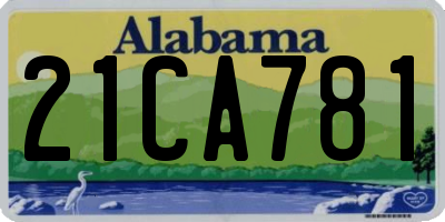 AL license plate 21CA781