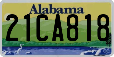 AL license plate 21CA818