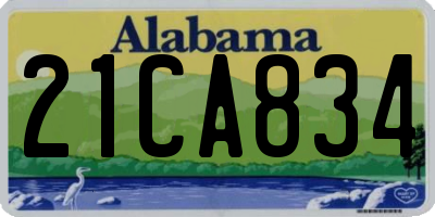 AL license plate 21CA834