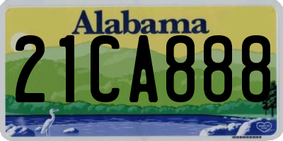 AL license plate 21CA888