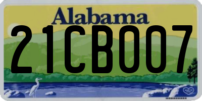 AL license plate 21CB007