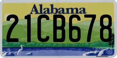 AL license plate 21CB678