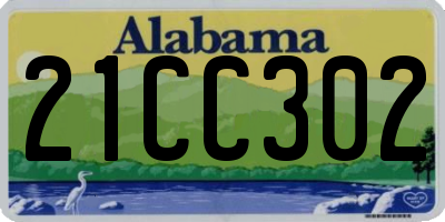 AL license plate 21CC302