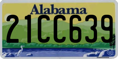 AL license plate 21CC639