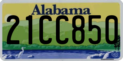 AL license plate 21CC850