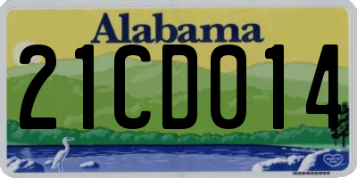 AL license plate 21CD014