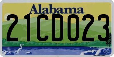 AL license plate 21CD023