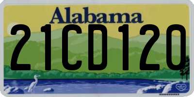 AL license plate 21CD120