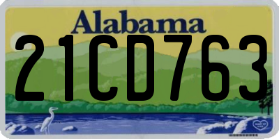 AL license plate 21CD763