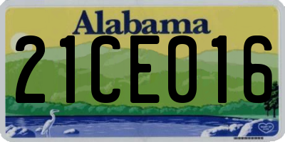 AL license plate 21CE016