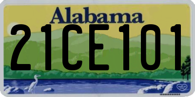 AL license plate 21CE101