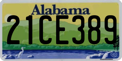AL license plate 21CE389