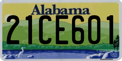AL license plate 21CE601