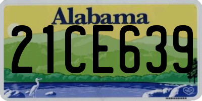 AL license plate 21CE639