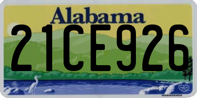 AL license plate 21CE926