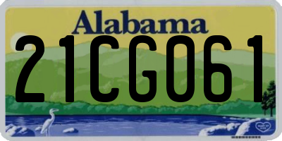 AL license plate 21CG061
