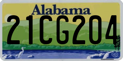 AL license plate 21CG204