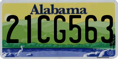 AL license plate 21CG563