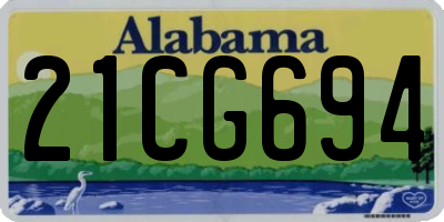 AL license plate 21CG694